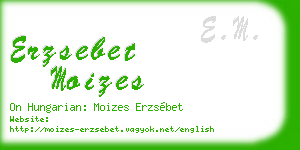 erzsebet moizes business card